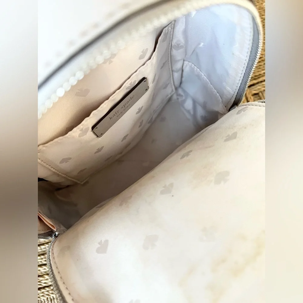 Kate Spade Bag Women’s Gray Leather Mini Cameron Backpack Convertible Straps